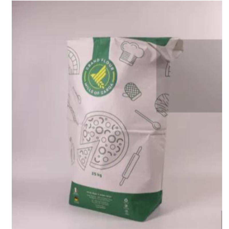 マルチレイヤークラフト紙小麦ベーカリーマイダ粉包装袋サイズ25kg