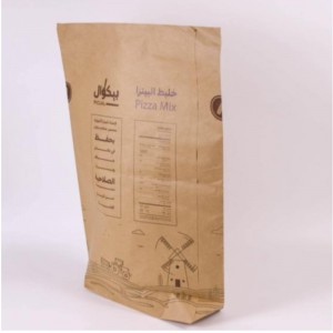 エコフレンドリー2kg 25kg 30kgカスタムコーンパンパン粉パッケージングバッグペーパーバッグ独自のロゴリサイクル可能