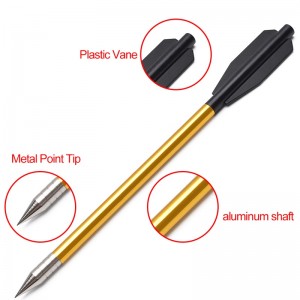 エレンアウトドア110301 6.5インチクロスボウボルト中空アルミニウム炭素鋼点アーチェリーハンティング用