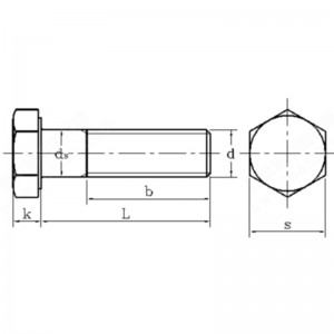 特性クラス 12.9 炭素鋼六角ボルト