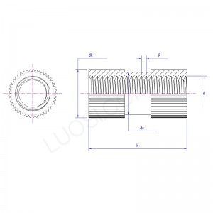 真鍮ローレットブラインドネジインサートナット