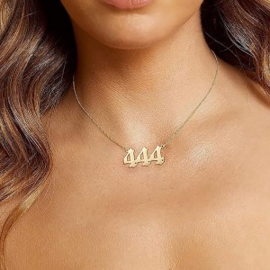 ゴールデン 444 ガーディアン ネックレス 数秘術ジュエリー