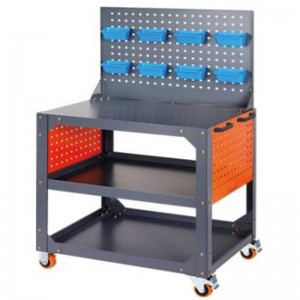 灰色のボス付きベンチヴァイステーブルカート