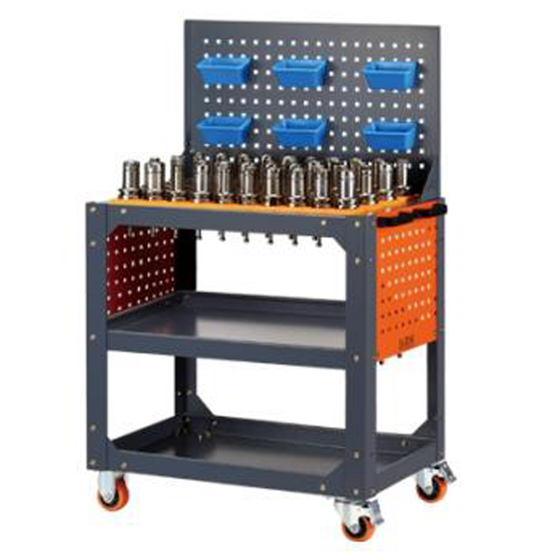 灰色のボス付きベンチヴァイステーブルカート