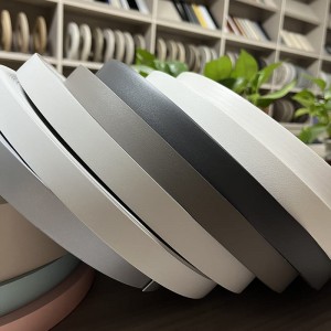 PVC木製穀物家具エッジバンディンググレー