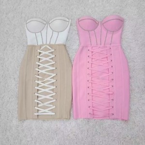 ドリルヒップラップ包帯ドレス