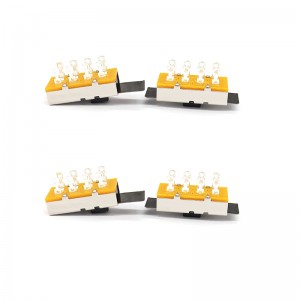 スライドスイッチSS23L16、高電流、3-位置、ダブル-行、8-ピン、シュレッダースイッチ、機械装置用の垂直スライドスイッチ