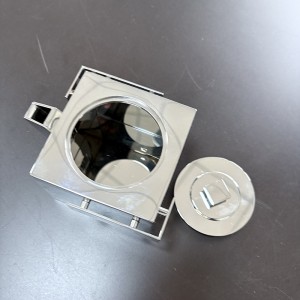 ZOTYEステンレス鋼メタルシルバーエレクトロッドシンプルデザイン8.5cmステンレス鋼ティーポット