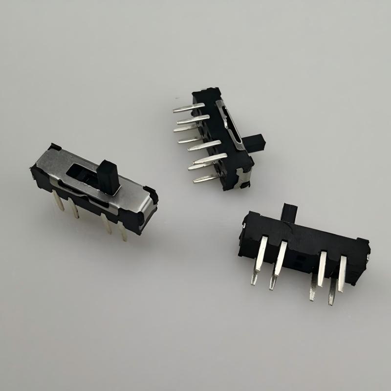 スライドスイッチMSS-23D19 8-ピン水平/垂直スイッチが固定されている/ピンレススリー-位置