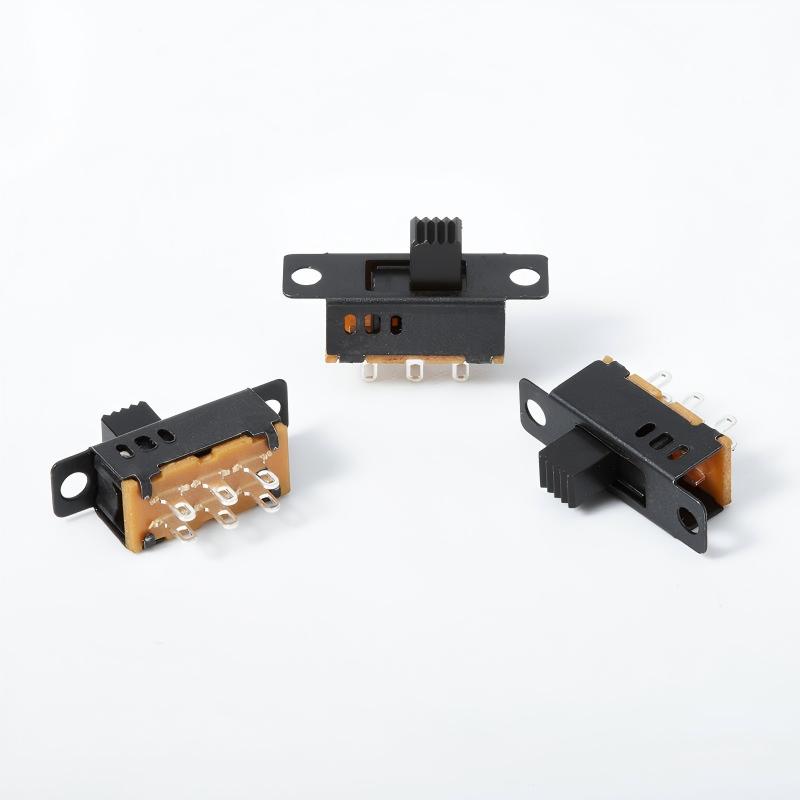 スライドスイッチ SS23D32 デュアル-3行目-ポジション2P3T縦6-ピンバイポーラ 3-位置